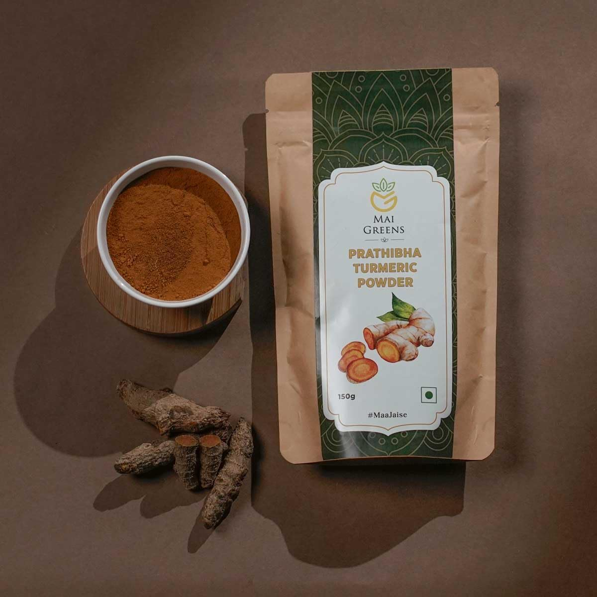 Mai Greens Prathibha Turmeric Powder | Upto 2X Curcumin | Upto 6.5% Curcumin - 150G image number 4