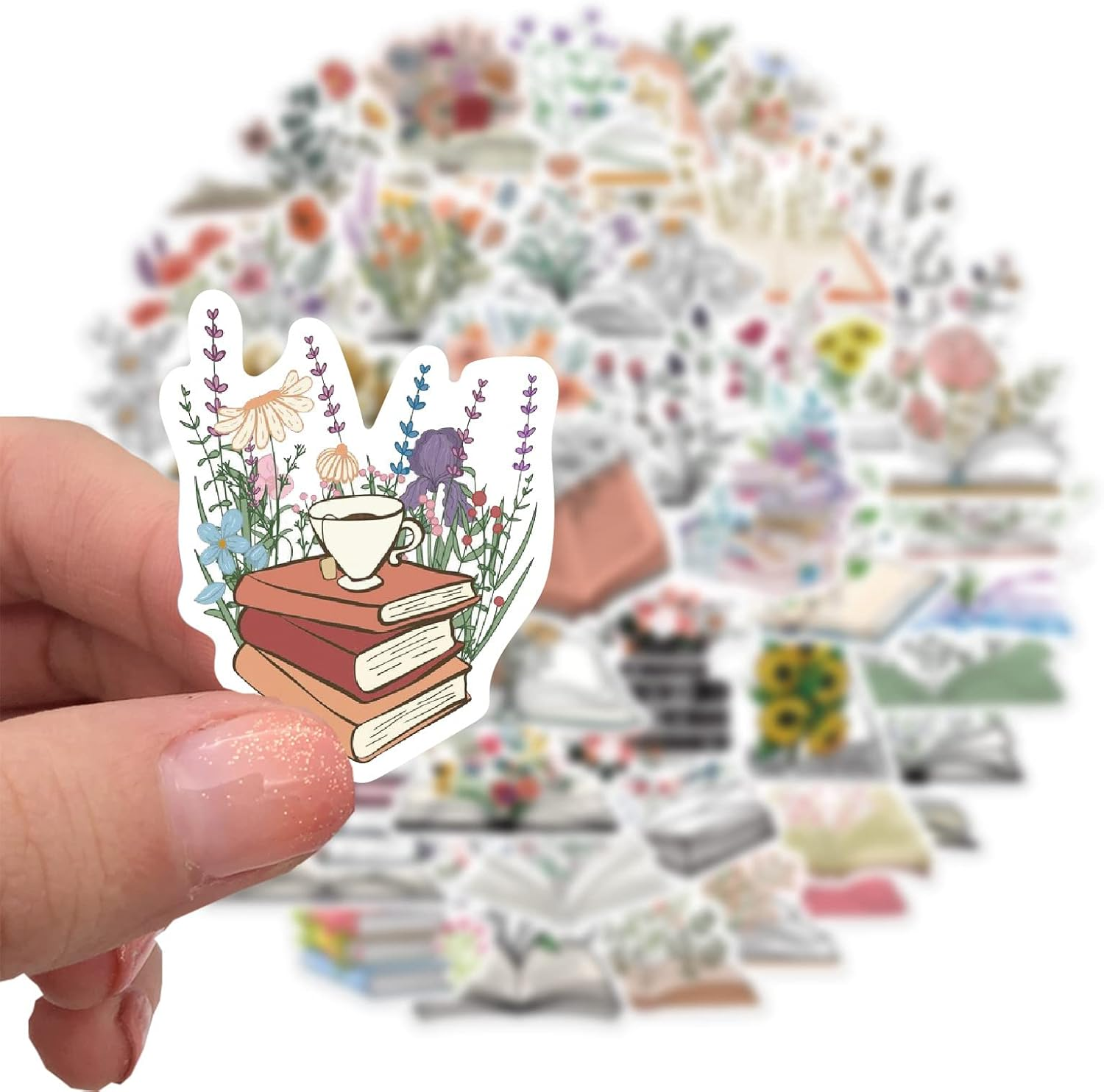 100Pcs Vintage Stickers, Aesthetic Flower Book Stickers for Scrapbook Journaling Water Bottles Laptop, Scrapbooking Supplies Kit, Waterproof Vinyl Bullet Junk Journal Stickers for Kids Adults image number 1