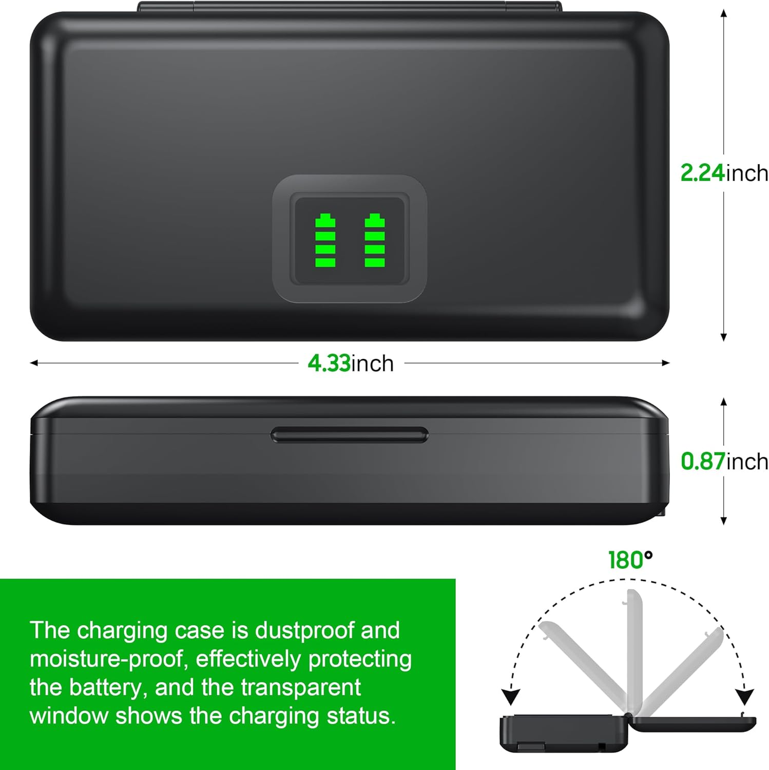 NP-BX1 Battery(2 Pack) and Charger(2Ch) Set,Camera Accessories Kit for Sony Lithium Ion NP-BX1,RX100 VII/VIII,ZV1 II,ZV1F,ZV-1F,DSC-HX400,RX1 Rechargeable Dual Batteries Case,Replacement Attachments image number 5