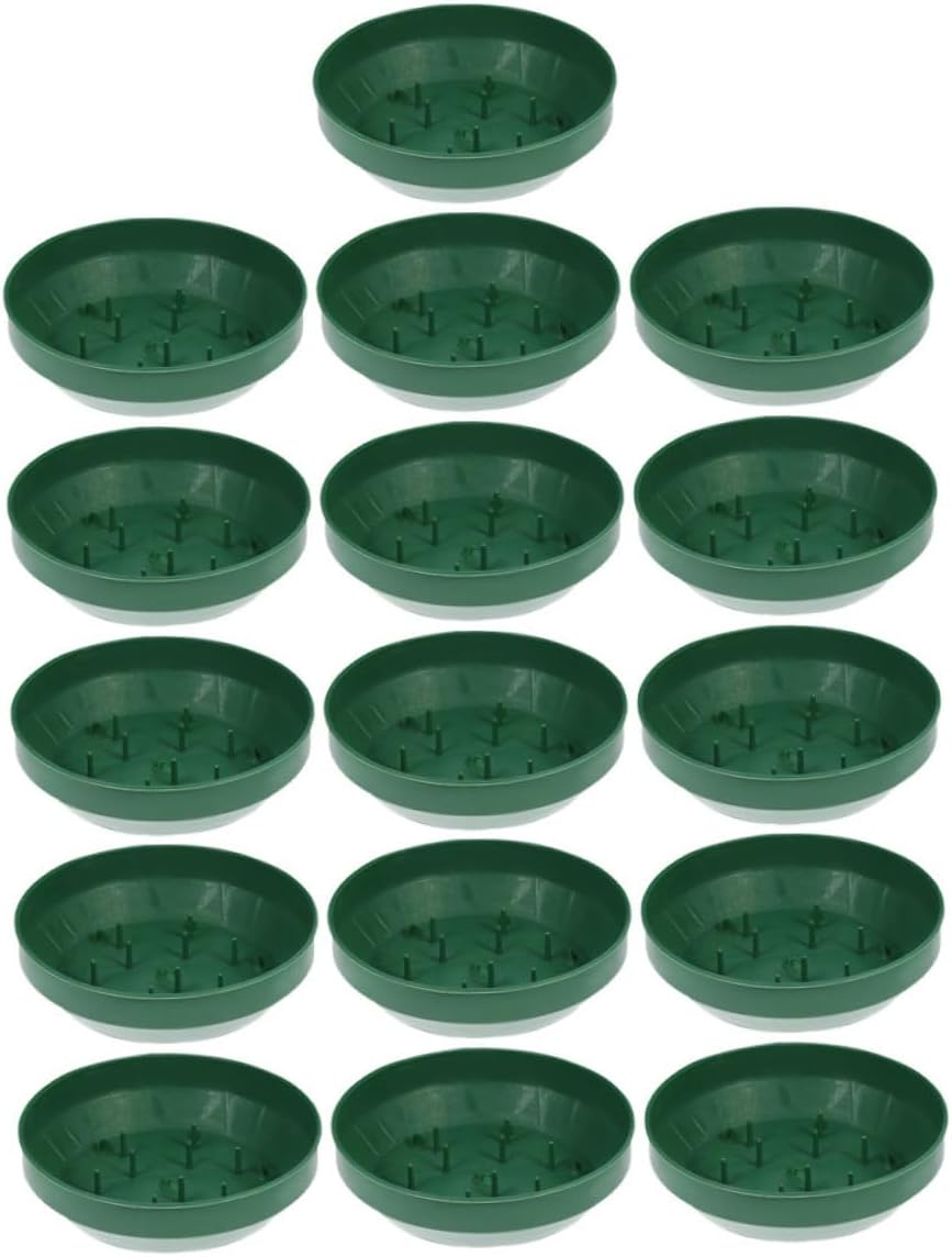 BESPORTBLE 16Pcs Foam Trays for Flower Arrangement Supplies Plastic Flower Mud Fixing Plate for Floral Arrangements in Home Garden image number 6