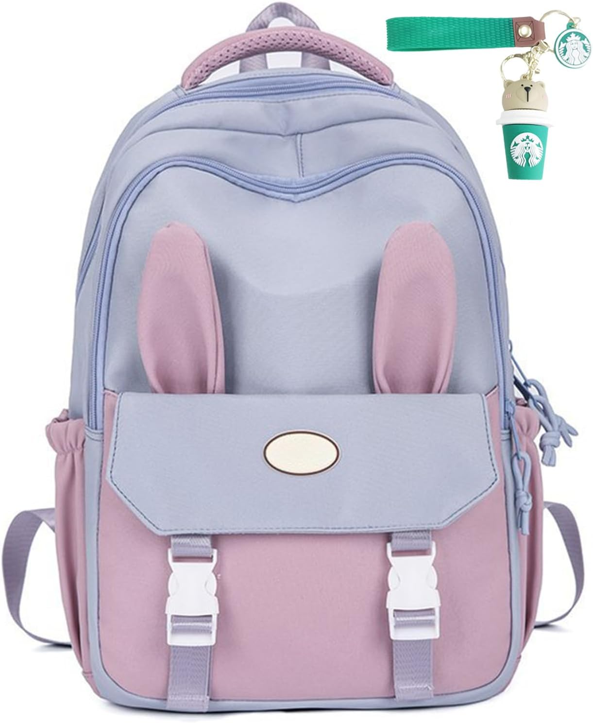 EIOYUMY Breathable Comfortable School Backpack, Cute Fashionable College Backpacks, Lightweight Large Capacity Multi-Pockets image number 3