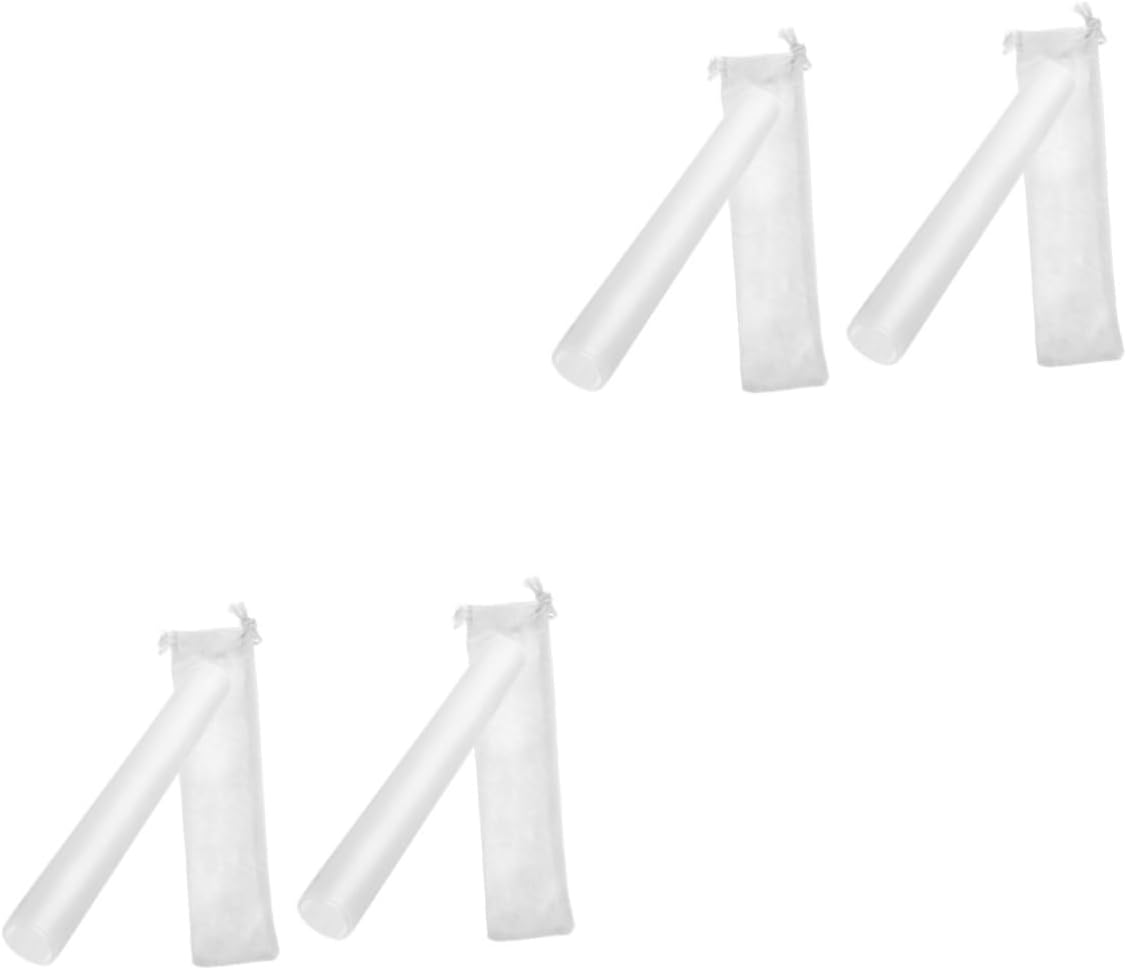 Totority Silicone 2Pcs Crystal Bowl Acrylic Singing Bowl Striker Acrylic Knocking Stick Sound Bar Healing Bowl Mallet Sound Bowl Accessory Singing Bowl Mallets Singing Bowl Parts Component image number 3