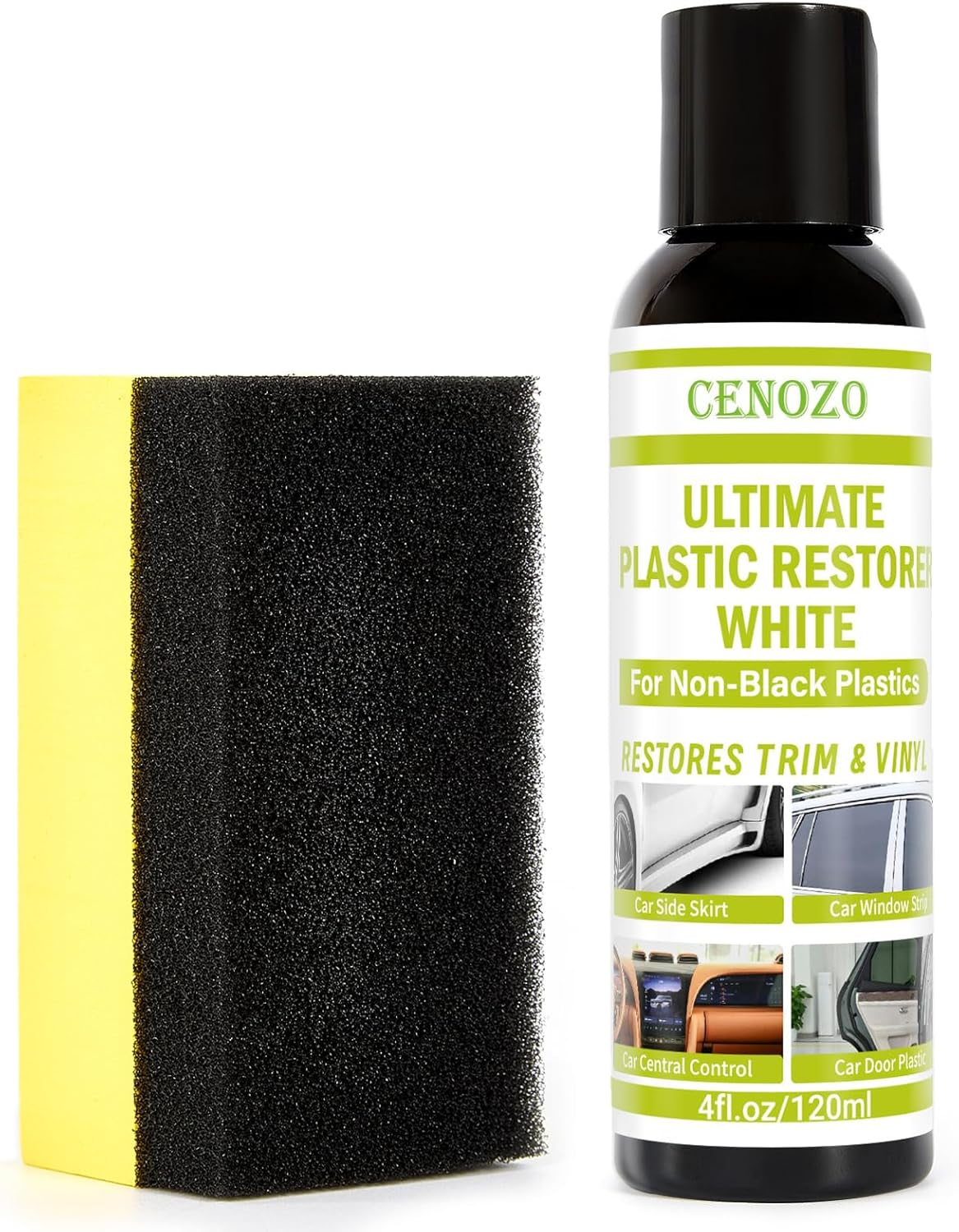 Cenozo Plastic Care, Colourless Plastic Care Restorer, Premium Waterproof Formula, Increase Shine & UV Resistant for Plastic Care, Car Plastic Polish for Any Colour (Except Black) image number 5