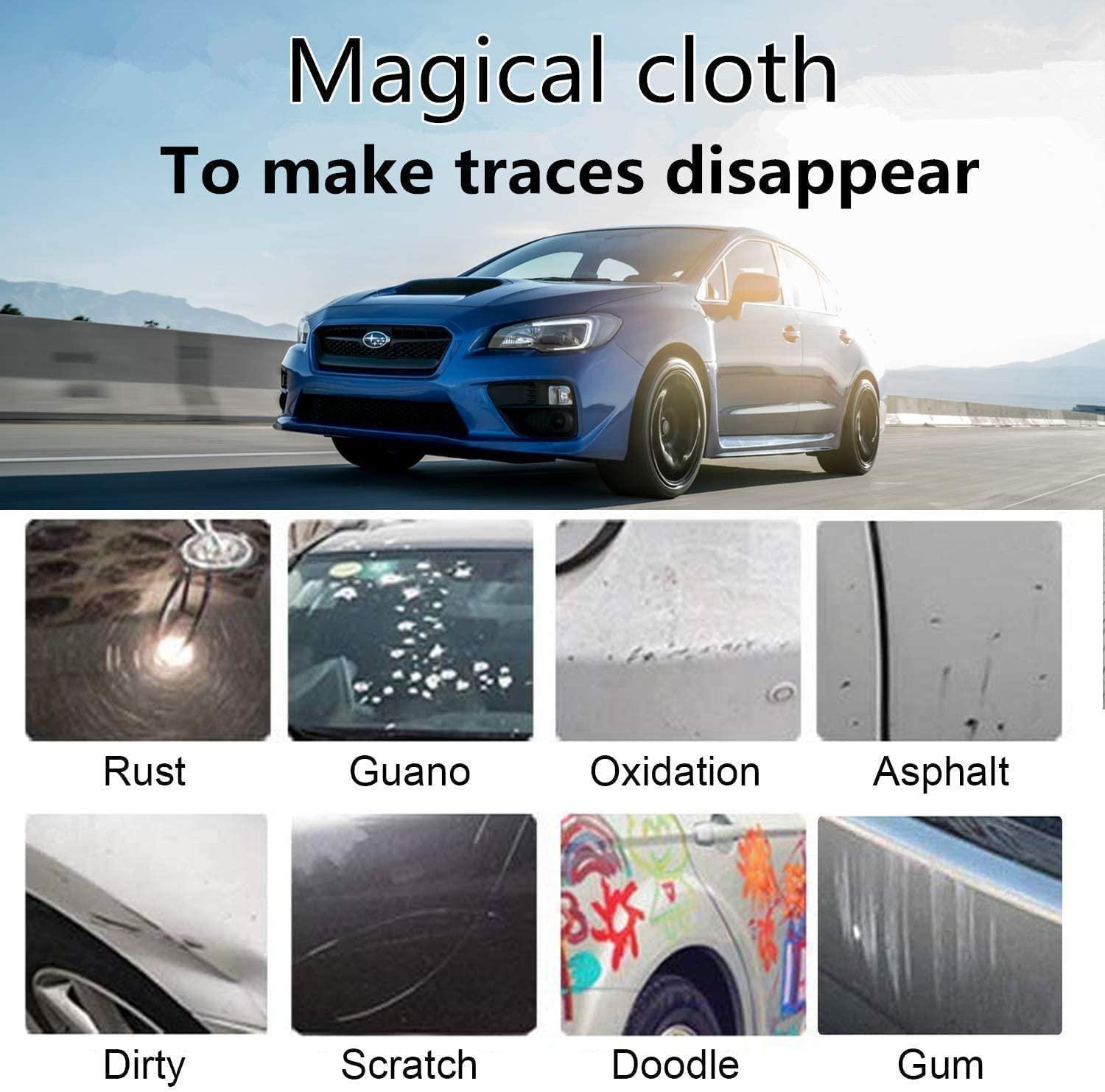 Nano Sparkle Cloths Car Scratch Remover, 1224 HY Type Car for All 2024 New for Blue Color Car 2024 image number 1