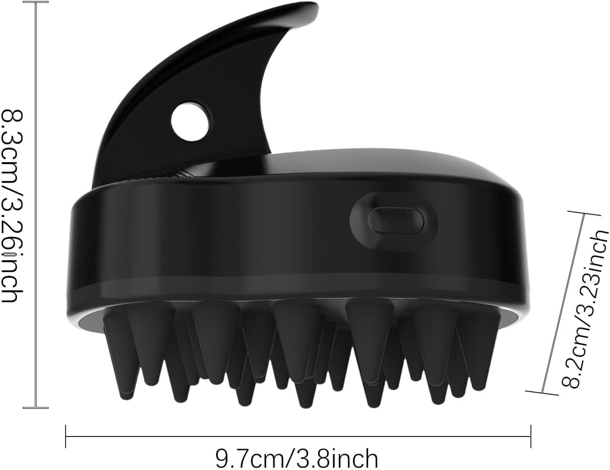 Electric Cat Brush - Pet Bath Brush Rechargeable with Non-Slip Soft Silicone Handle - Self-Cleaning Massage Comb Waterproof for Dogs and Cats image number 6