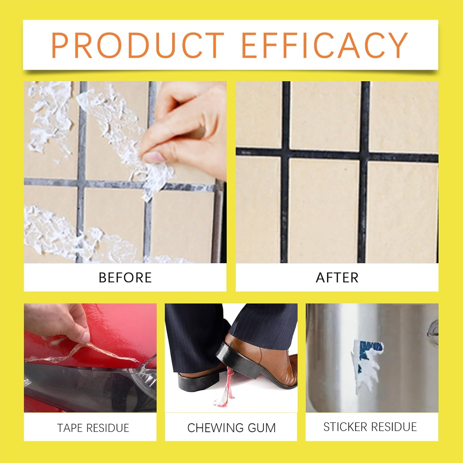 Goo & Adhesive Remover, 120Ml Multifunctional & Powerful Glue Remover, Tape Removal Spray Liquid for Glass, Metal, Tiles, Wood Products image number 6