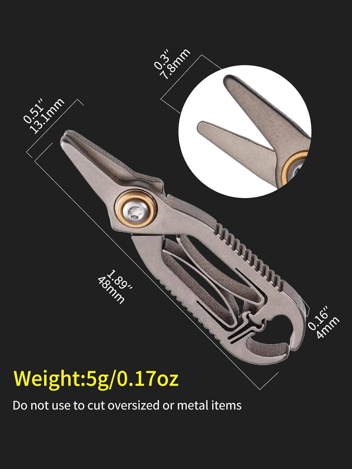 TIKIDESIGN Titanium Nose Hair Scissors image number 2