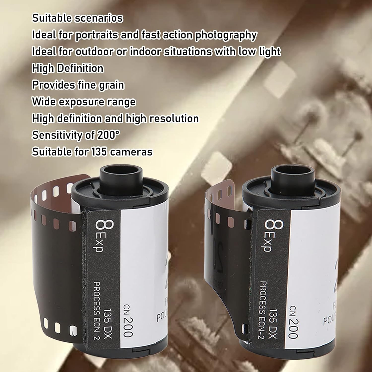 35MM Camera Color Film, 35MM Roll Film Color Negative Film, 35MM Camera ISO SO200 Type135 Color Film for Beginners image number 1