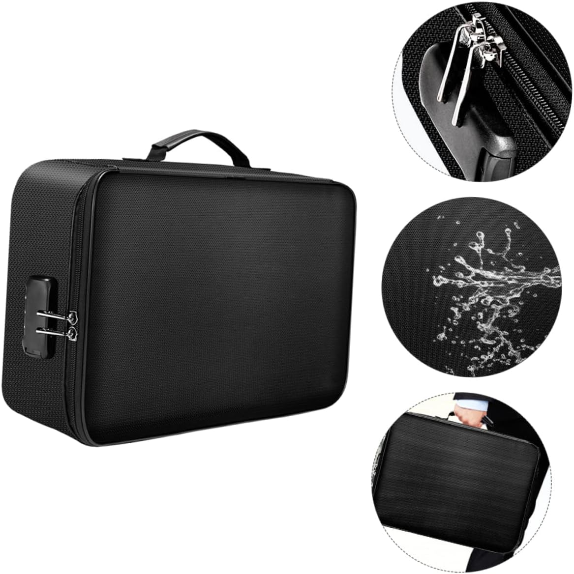 Fireproof Money Safe Document Bag Fireproof File Bag Safety Security Organizer image number 1