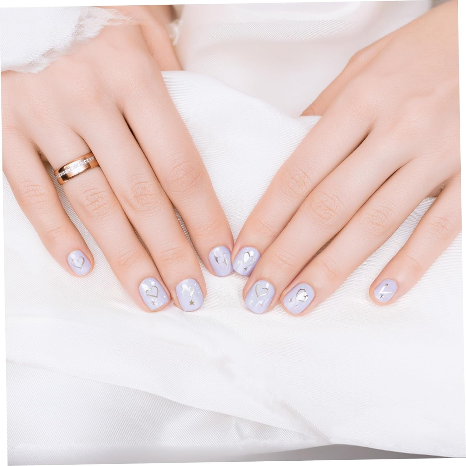 Gogogmee 5 Sheets Nail Art Stickers Silver Stars Moon Nail Stickers Star Decoration Tiny Small for Metal image number 6