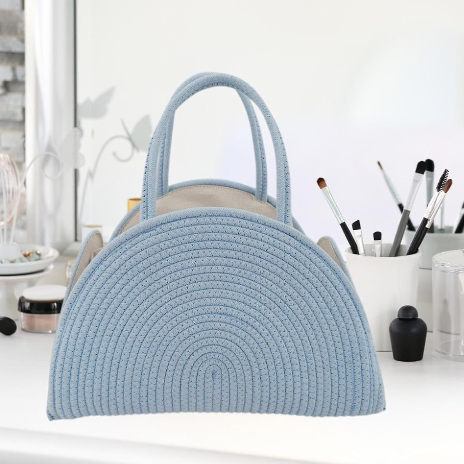 TWTCZOZ Diaper Storage Bag for Toys and Changing Supplies, Blue - Blue image number 5