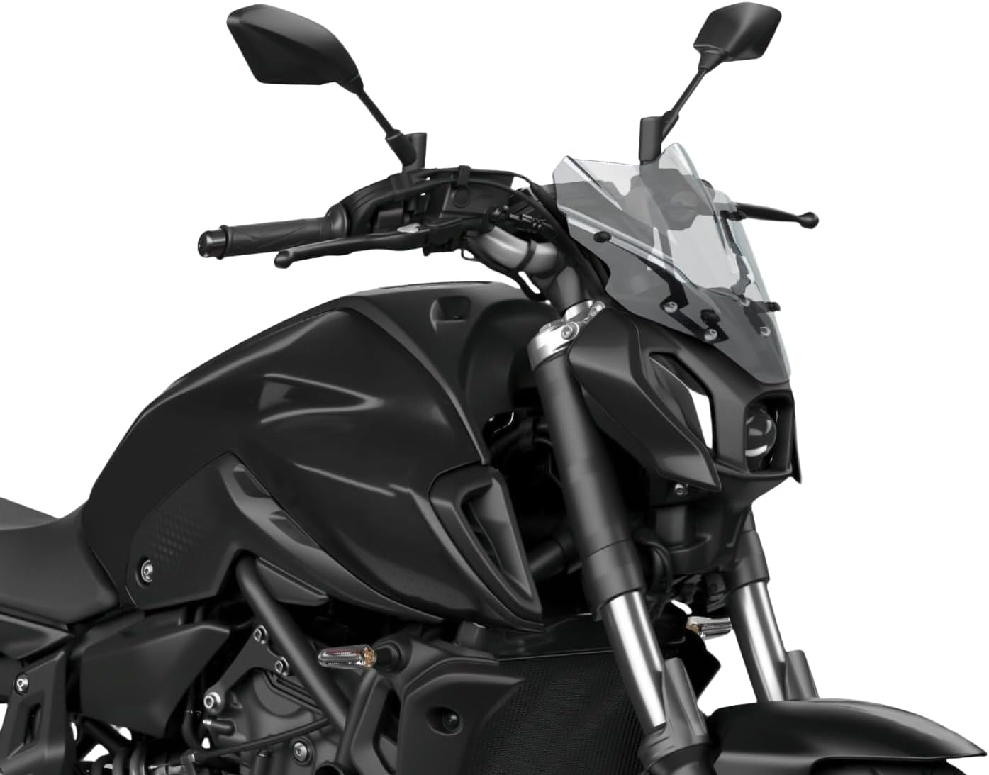 Motorcycle Touring Windshield Windscreen Fairing Wind Deflector MT07 FZ07 Screen Shield Visor Protector W/Bracket Compatible with Ya-Maha MT FZ 07 MT-07 FZ-07 2021-2024(Light Smoke) - Light Smoke image number 6