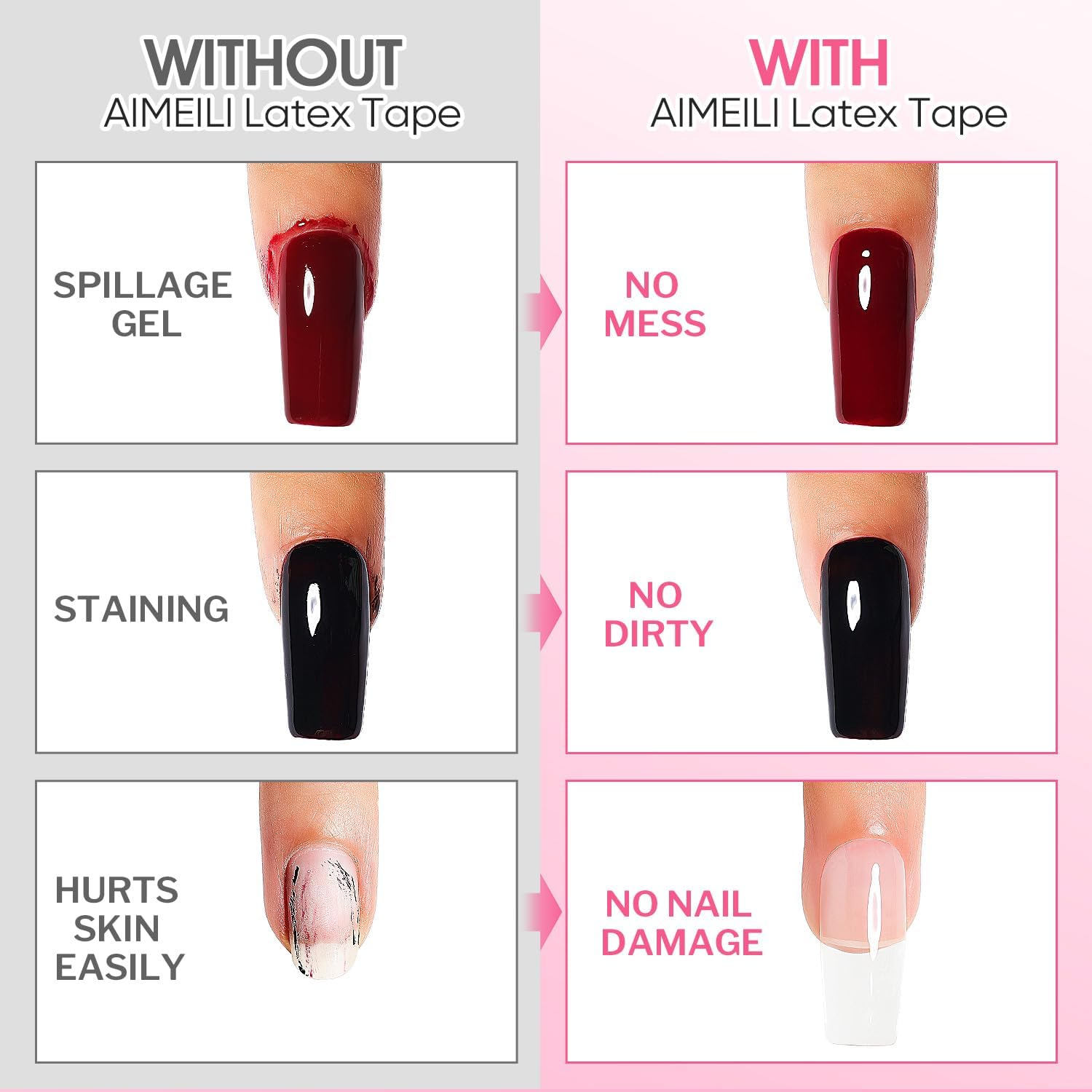 AIMEILI Liquid Latex Peel off Tape Odorless Cuticle Guard Polish Barrier Skin Protector for Nail Art 15 Ml 0.5 Fl OZ image number 4