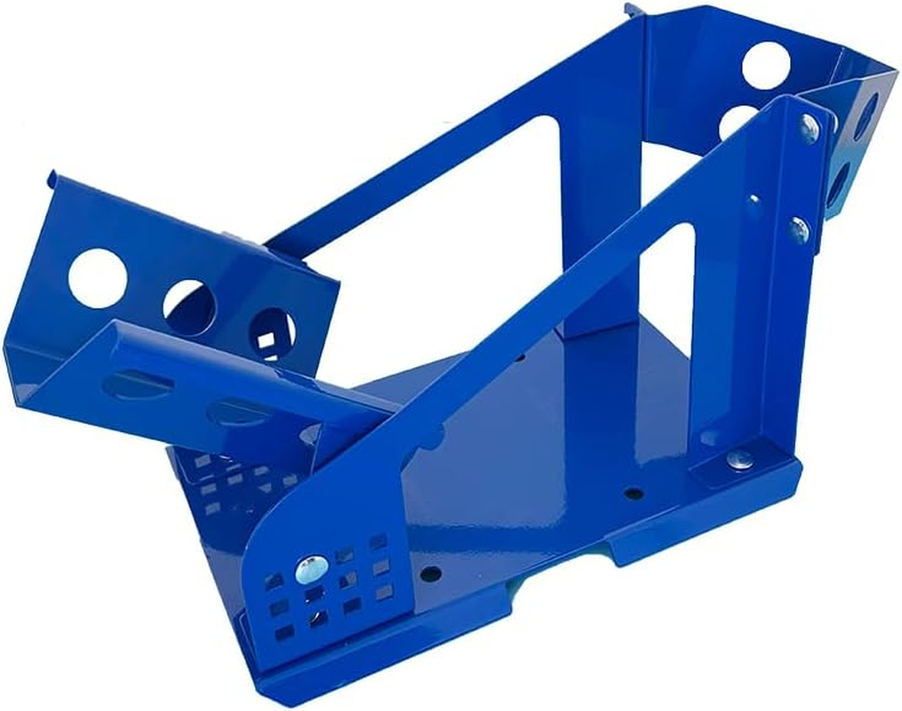 17"-21" Motorcycle Front Wheel Chock 12 Adjustable Holes Trailer Stand Blue image number 6