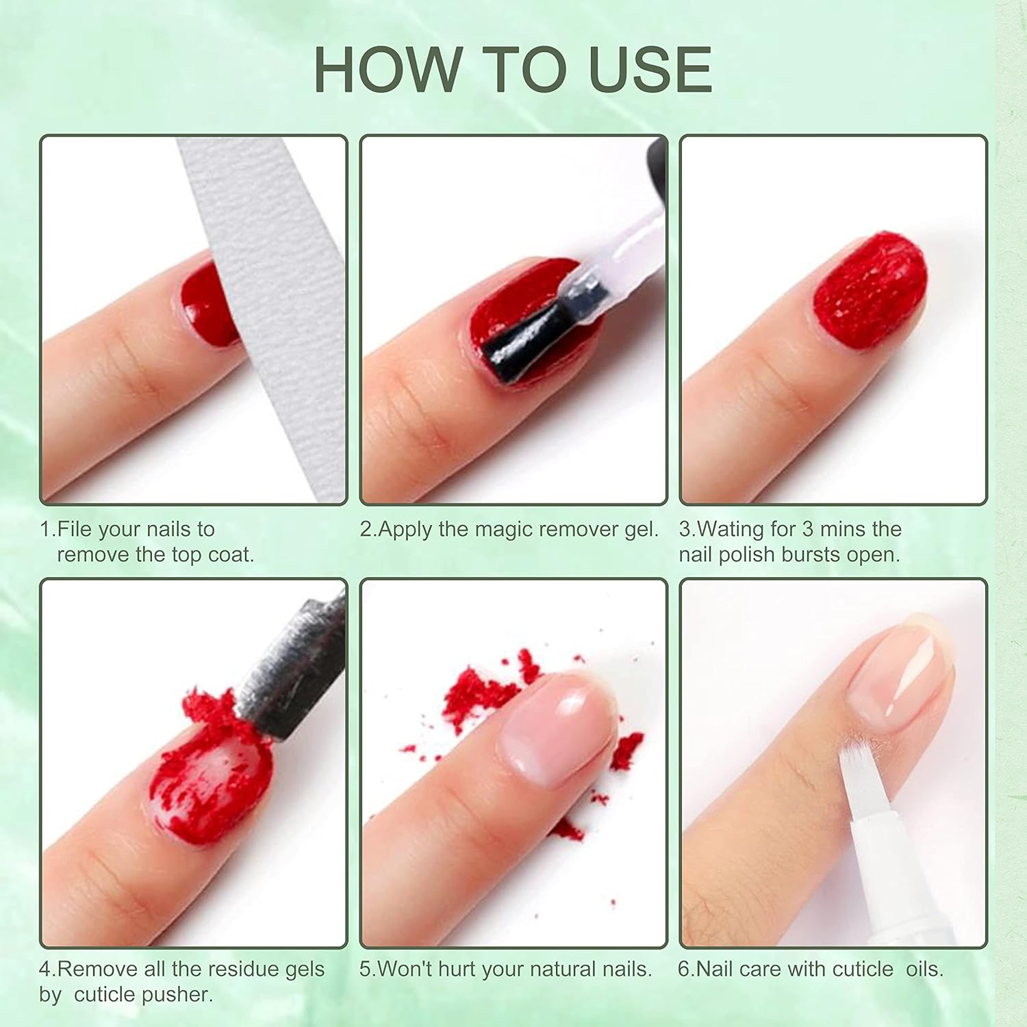 Nail Polish Remover for Nails 1-3 Minutes Easy and Quick Gel Remover for Nails Gel Nail Polish Remover Removedor De Esmalte Gel 15Ml image number 4