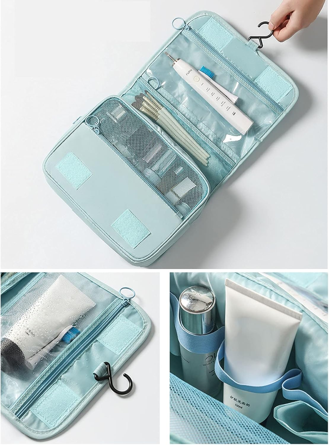 OEIPSMK Packing Cubes for Travel 8 Set Packing Cubes, Travel Luggage Organizers Waterproof Clothing Finishing Storage Bag with Laundry Bag & Shoe Bag for Clothing Cosmetics,White image number 4