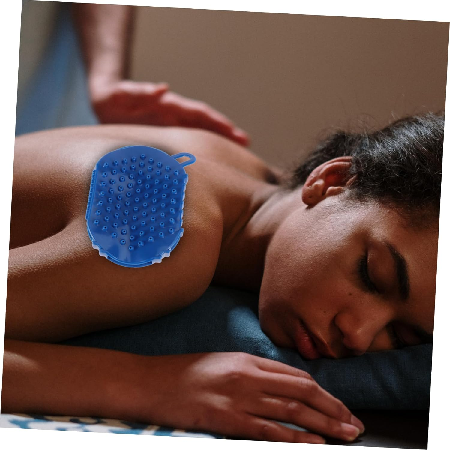 GLEAVI Massage Glove Exfoliator Back Massager Brush Handheld Roller Gloves Body Massage Comb image number 2