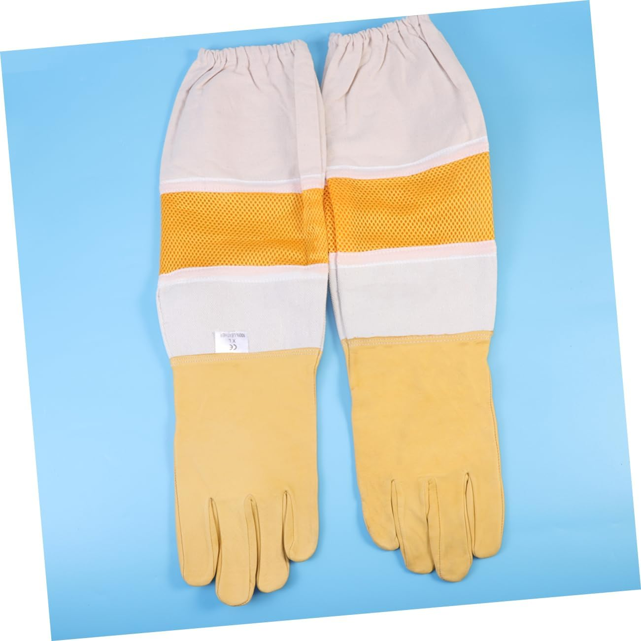 HANABASS 2Pcs Beekeeping Gloves Beekeeper Prevent Gloves Professional Protective Sleeves Apiculture Equipment XL Men Women Unisex Design image number 2