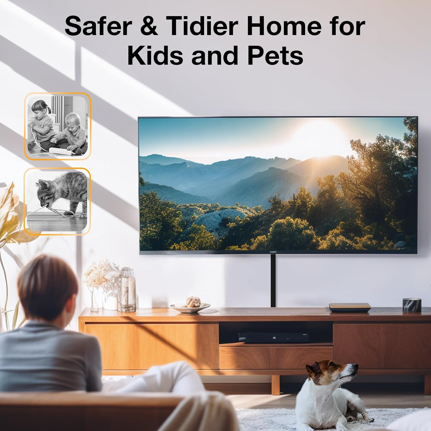 Delamu 157In Cord Hider, Cord Cover Wall Cable Management, Paintable Wire Cover for Cords, Cable Hider Raceway Kit, Cable Cover Concealer, Wire Hiders for TV on Wall, 10 X L15.7 W1.18 H0.6In, Black image number 6