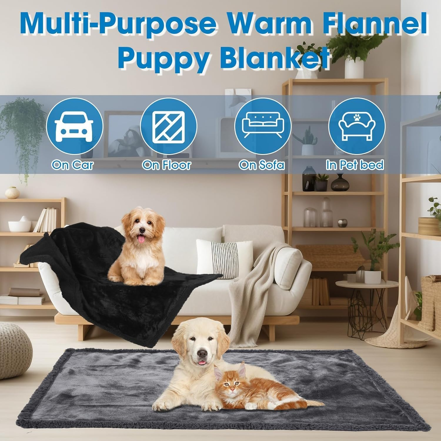 Dog Blankets and Cat Sofa for Picnics and Outdoor Camping - Waterproof Blanket for Small Dogs and Cats - Blanket and Sofa image number 2