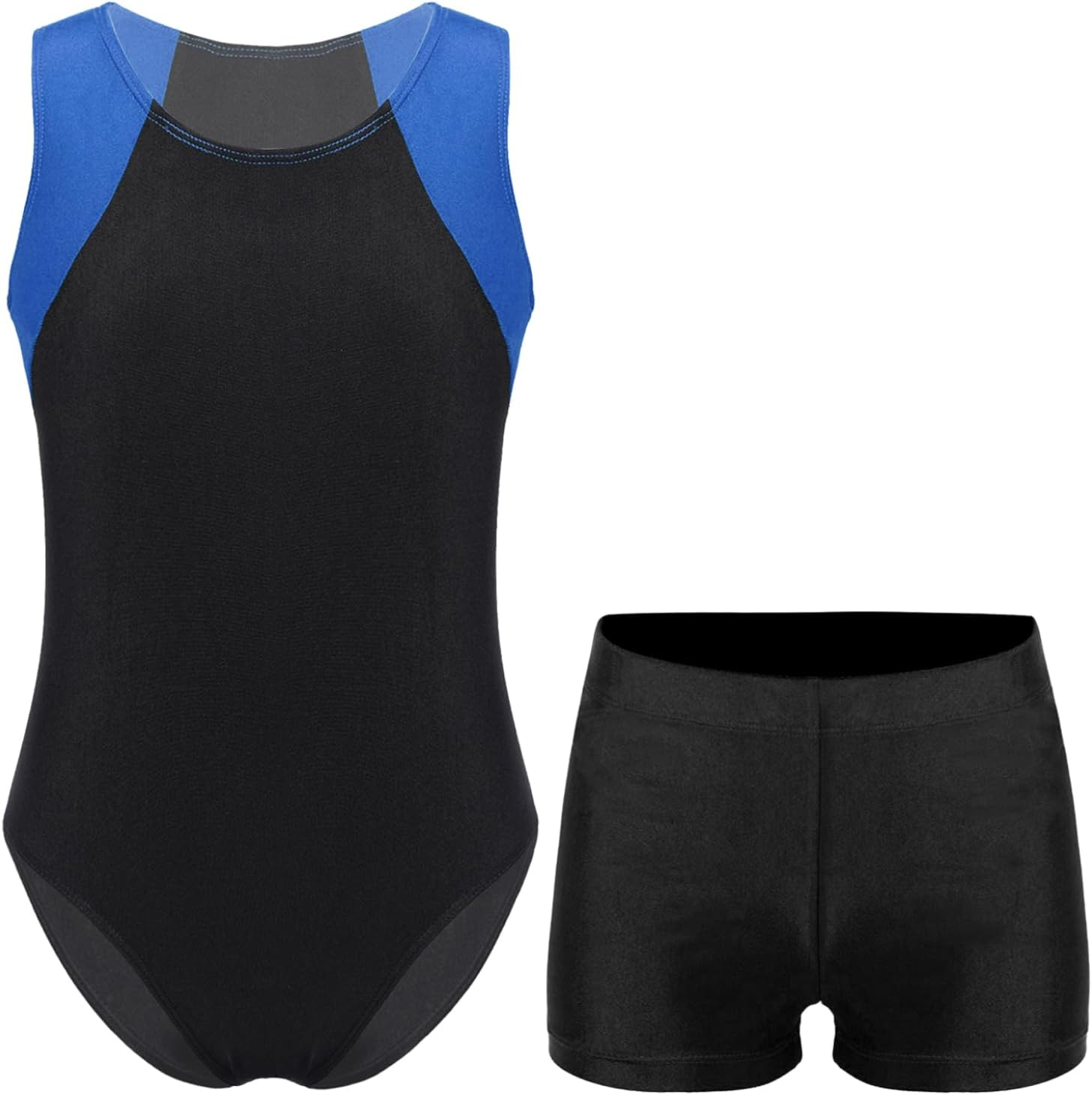 Loodgao Kids Boys Gymnastics Outfits Ballet Dance Leotards Tank Top and Shorts Set Tumbling Suit Workout Dancewear image number 5