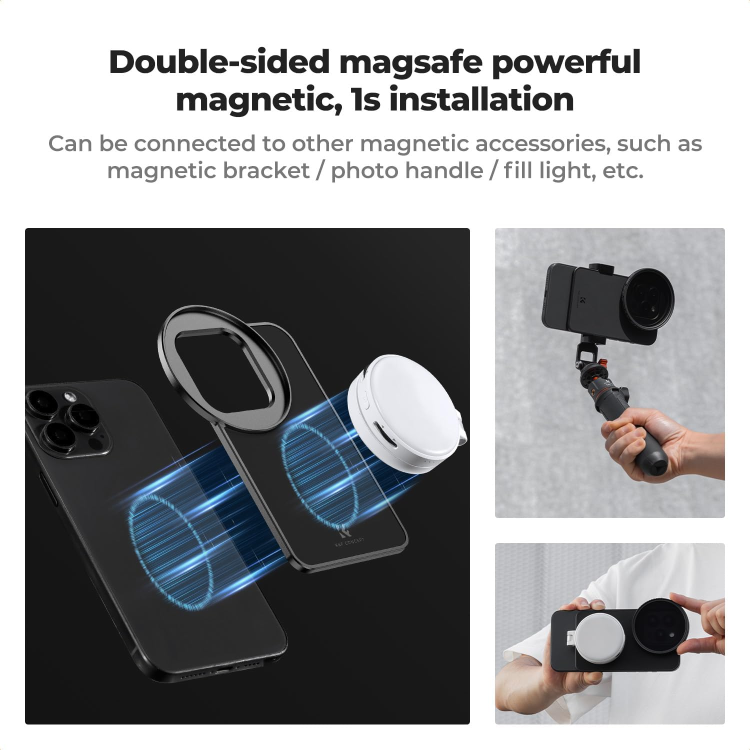 K&F Concept 67Mm ND2-32 Lens Filter with 6.7" Magnetic Case Kit, Variable Neutral Density Filter for Iphone 16 Pro Max/15/14/13/12 Pro Max/16 Plus/15 Plus/14 Plus image number 5