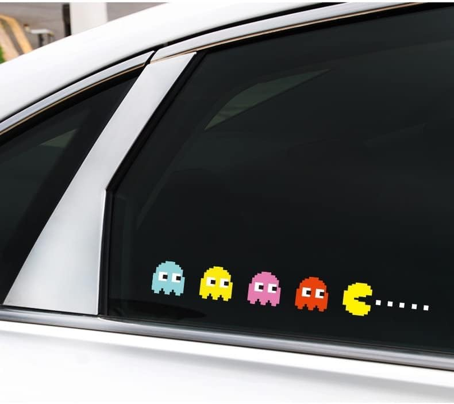 Pac Man Car Stickers Pacman Sticker for Car for Laptop Video Game Car Sticker Waterproof Vinly Pacman Decal (Doodle) image number 2
