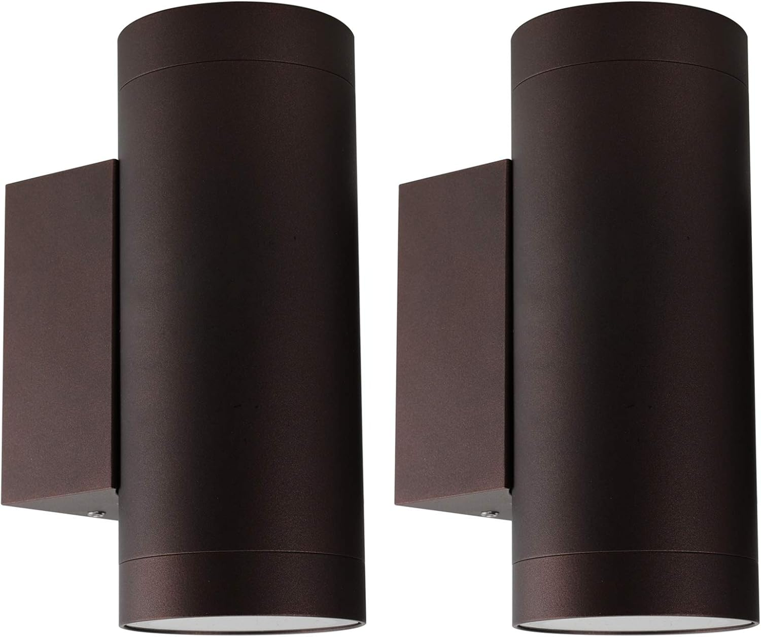 Klighten 2 Pcs Outdoor Wall Lights IP65, outside down Lights, Exterior Wall Lighting Aluminum Modern Wall Lamp for Garden Entrance Terraces Corridor, Socket GU10, Bulbs Not Included, Black