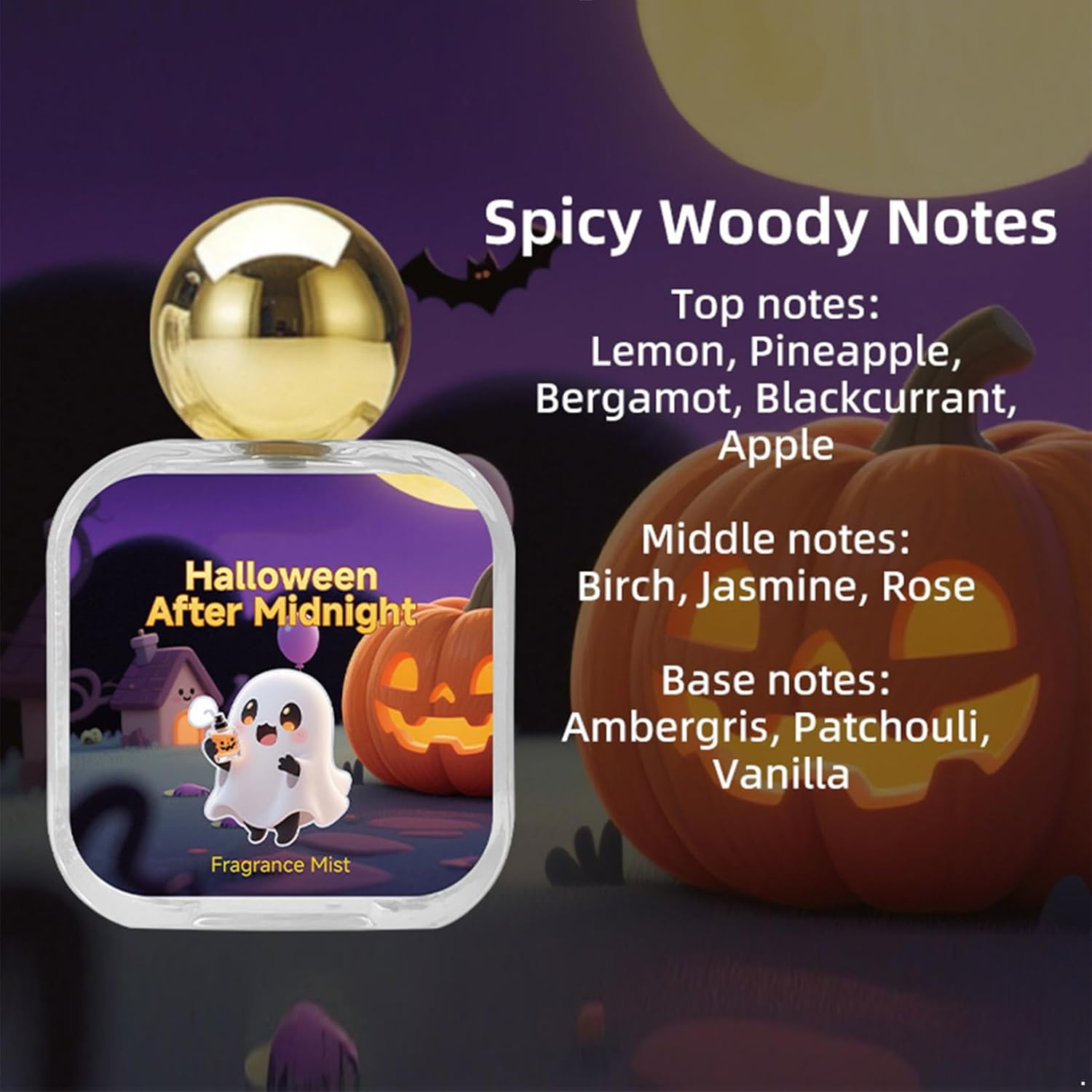 Choomomo Festive Party Fragrance Unisex Body Spray Long Lasting Perfume Mist for Halloween Masquerade Events for Women and Men Halloween after Midnight One Size - Halloween Road To Hades image number 4