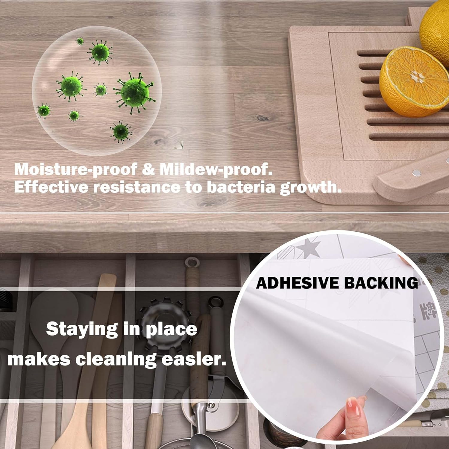 4Pcs Clear Contact Paper Roll, Clear Vinyl Adhesive Countertop Covering, Clear Contact Paper Peel and Stick Backsplash for Kitchen 42X100Cm, Clear Wall Protector Film, Oil Proof Wall Kitchen Stickers