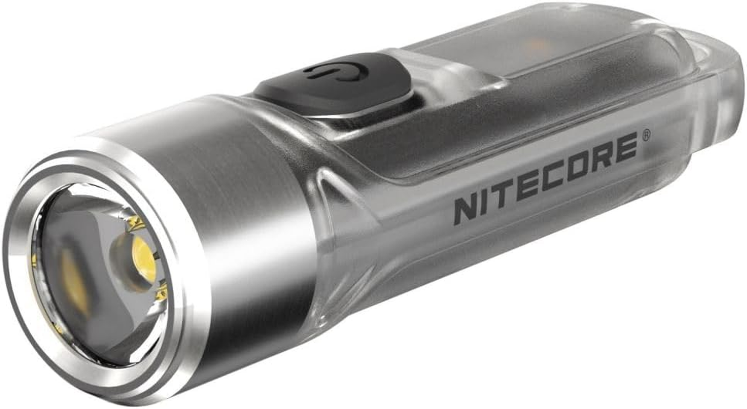 NITECORE TIKI-GITD Glow in the Dark Torch for Outdoors and Camping, 300 Lumens, Grey/Green image number 1