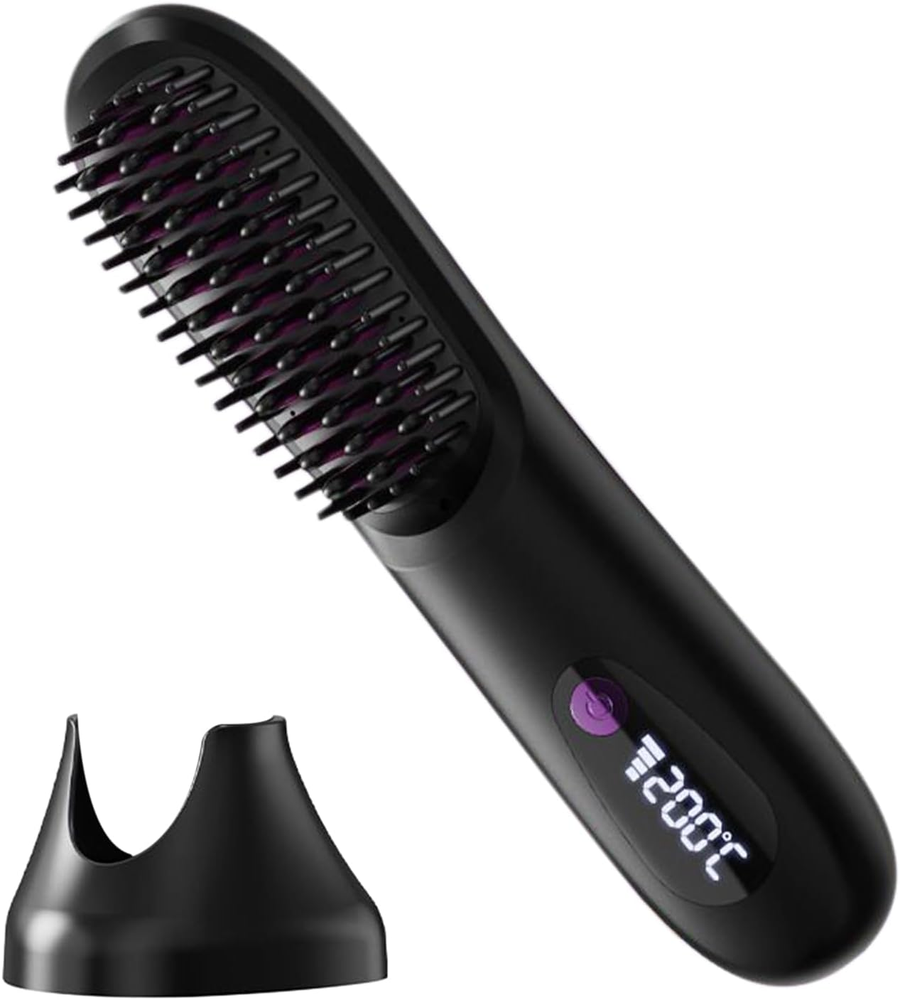 Apujent Hair Straightener - Cordless Brush Straightener for Women - Portable Grooming Straightening Tools with 3-Temperature for Salon Travel Home Morning Routine Trip image number 6