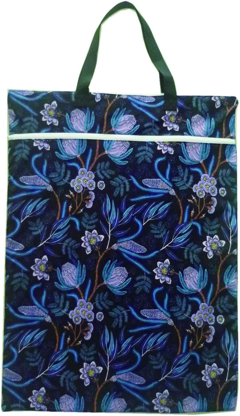 Large Hanging Wet/Dry Cloth Diaper Pail Bag for Reusable Diapers or Laundry, Sea - Flower image number 6