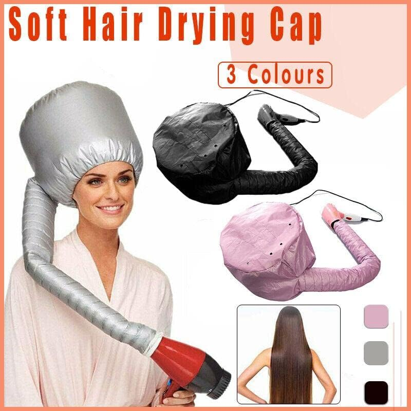 Bonnet Hair Drying Cap Hat Hood Soft Womens Blow Dryer Hairdressing Tool Home, Ideal for Deep Conditioning and Heat Treatments, 10.2X16.9 In image number 5