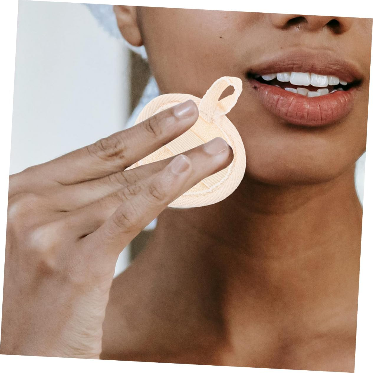 Minkissy 3Pcs Cotton and Linen Mud Bath Loofah Face Scrubber Exfoliating Pads for Facial Cleaning in Shower image number 3