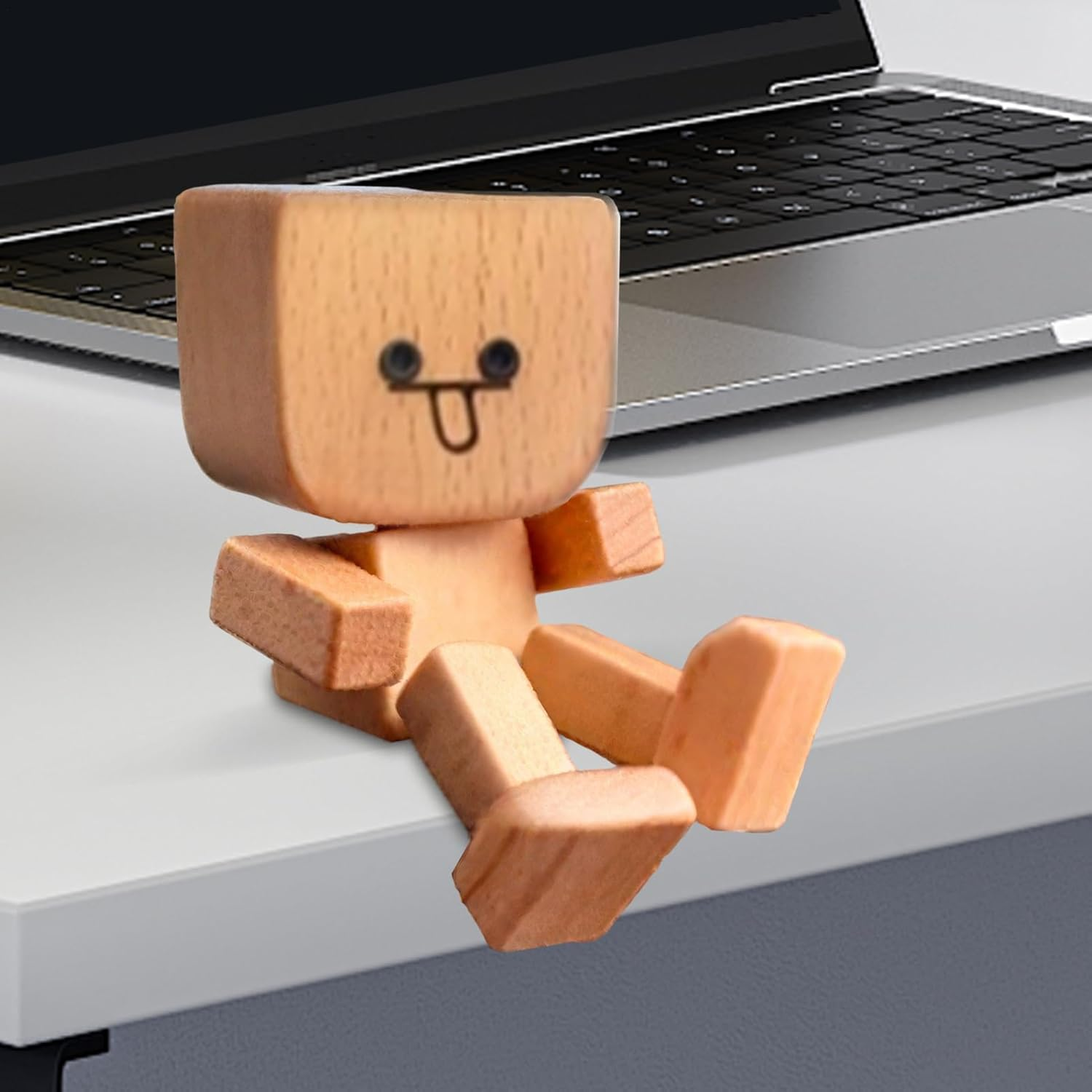 Shaking Wooden Man Figurine, Shaking Wooden Man Car Decorations, Statue for Automotive Console Scooters Sedans Pickups Trucks Commutes Road Trip Birthday - 11 image number 4