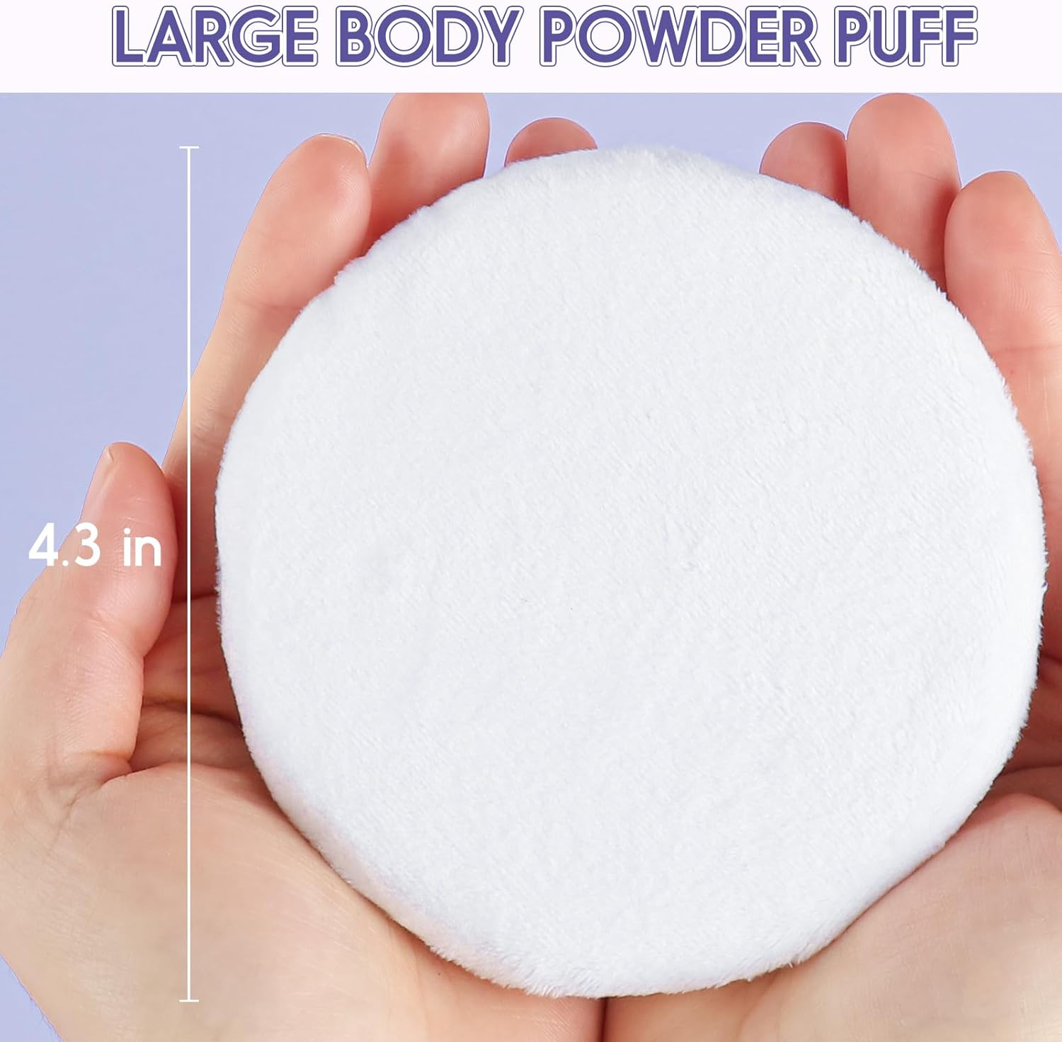 WSYUB Powder Puff, 4.33&rsquo;&rsquo; Powder Puff for Body Powder,Large Body Powder Puff,Body Powder Applicator, Body Powder Puff and Container image number 4