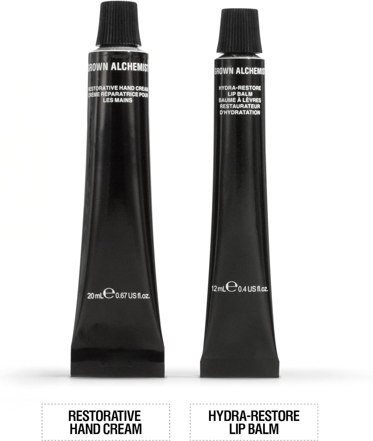 Grown Alchemist Lip + Hand Essentials Holiday Kit. Hydra-Restore Lip Balm (12 Ml) & Restorative Hand Cream (20 Ml). Natural Hydration Duo image number 1