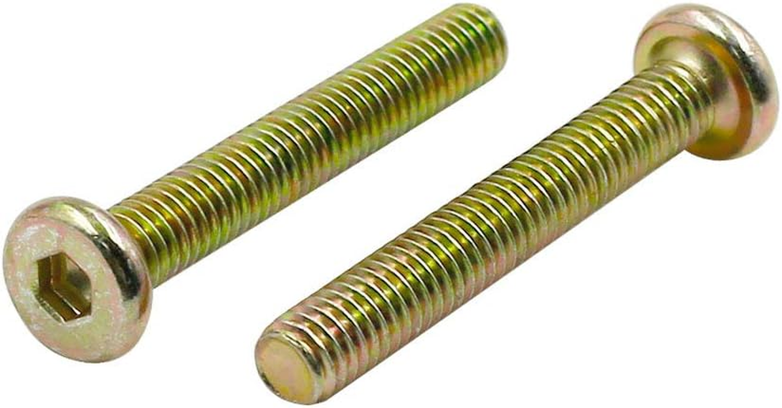 Mecion 10 Pcs M6 X 40Mm Crib Screws Zinc Plated Hex Socket Crib Hardware Screws for Beds Headboards Chairs Furniture image number 3