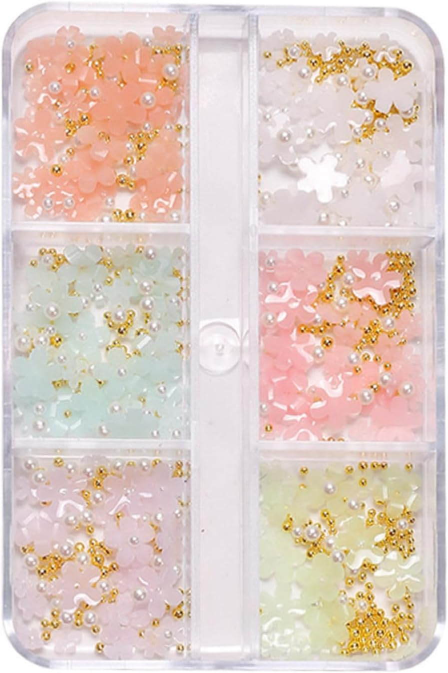 Moggemol Elegant 3D Flower Nail Stickers Self Adhesive Floral Nail Art Decals Small Blossom Designs for Women Girls DIY Manicure Type E One Size