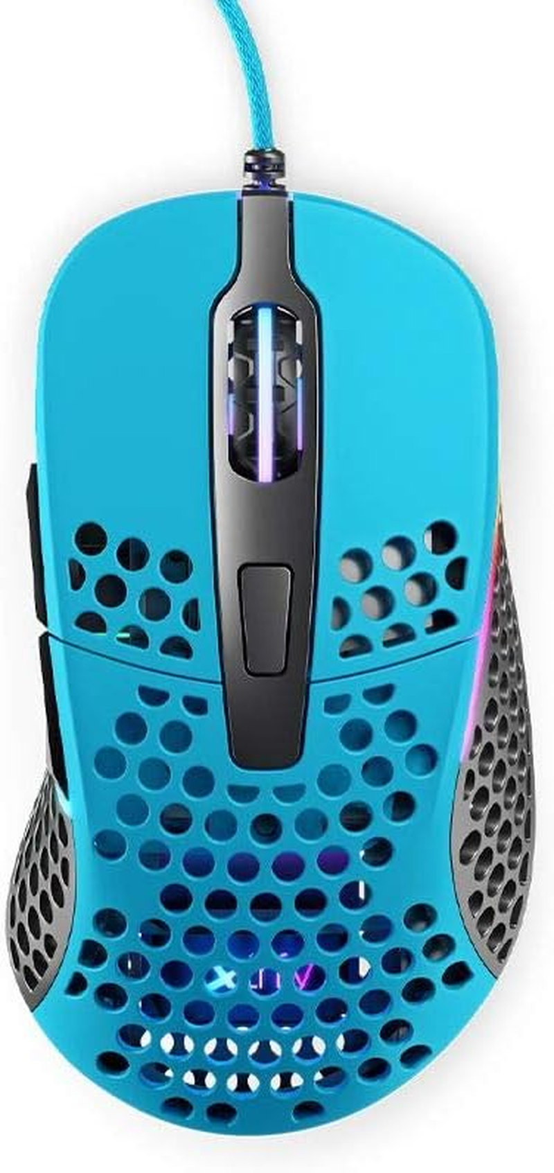 Xtrfy M4 Ultra-Light Optical RGB Gaming Mouse, Miami Blue image number 1