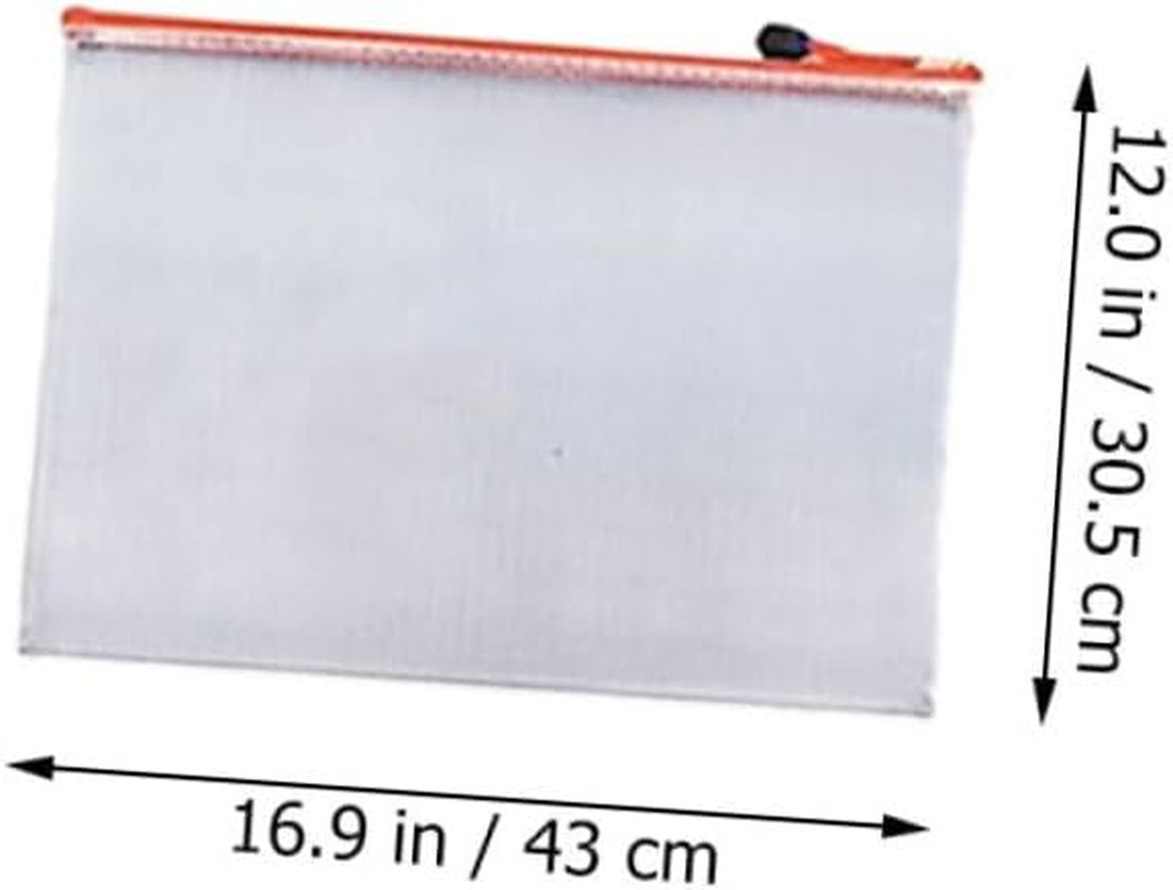 SOPOTUTU 16Pcs Mesh Zipper Pouches Document Storage Bags for Office Home Travel Capacity File Pouches for Organizing Papers Testing Materials More Random Colors