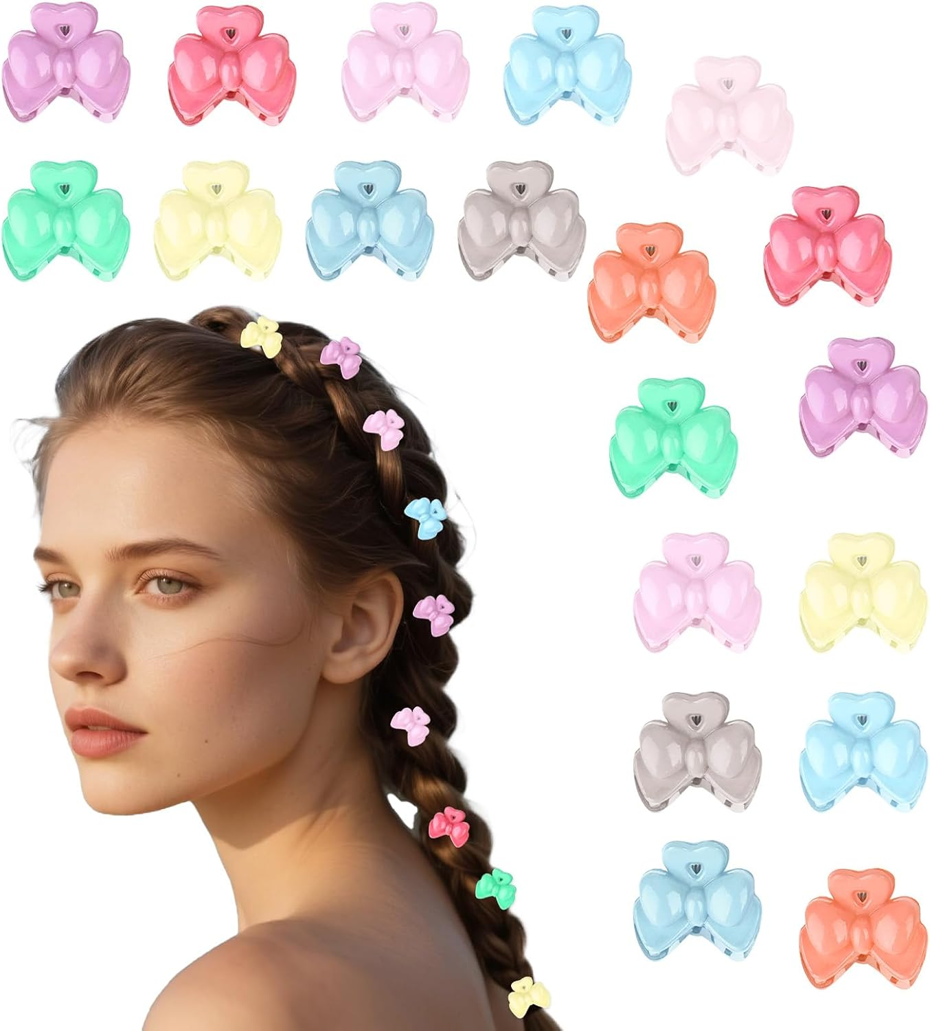 Srotmirw Small Women'S Hair Clips, Pack of 100 Butterfly Knot Hair Clips, Small for Women and Girls to Choose from in Everyday Life image number 3