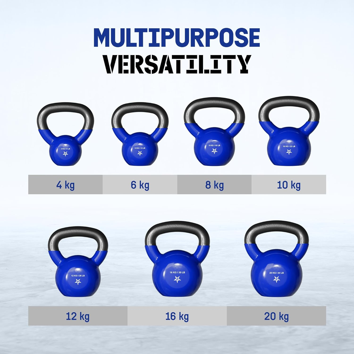 Kettlebell &ndash; PVC &ndash; 4KG
