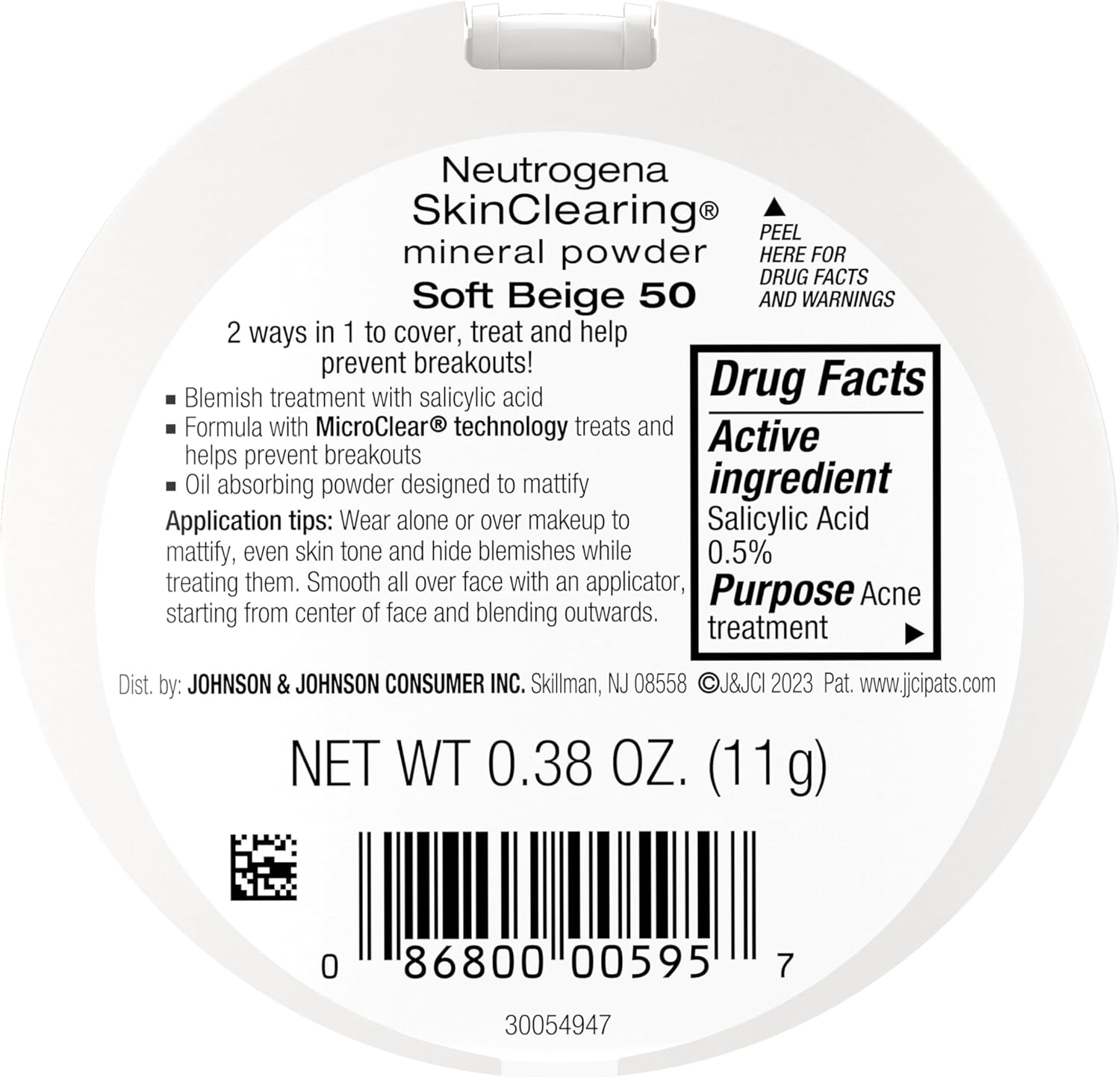 Neutrogena Skinclearing Mineral Powder 0.38 Oz. image number 4