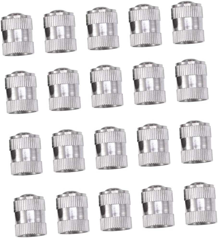 Kisangel 20Pcs Valve Cap Car Tire Nickel Plated Auto Caps for Wheels Bicycle Stem Air Tyre Cover Vehicle Detailing Use image number 3