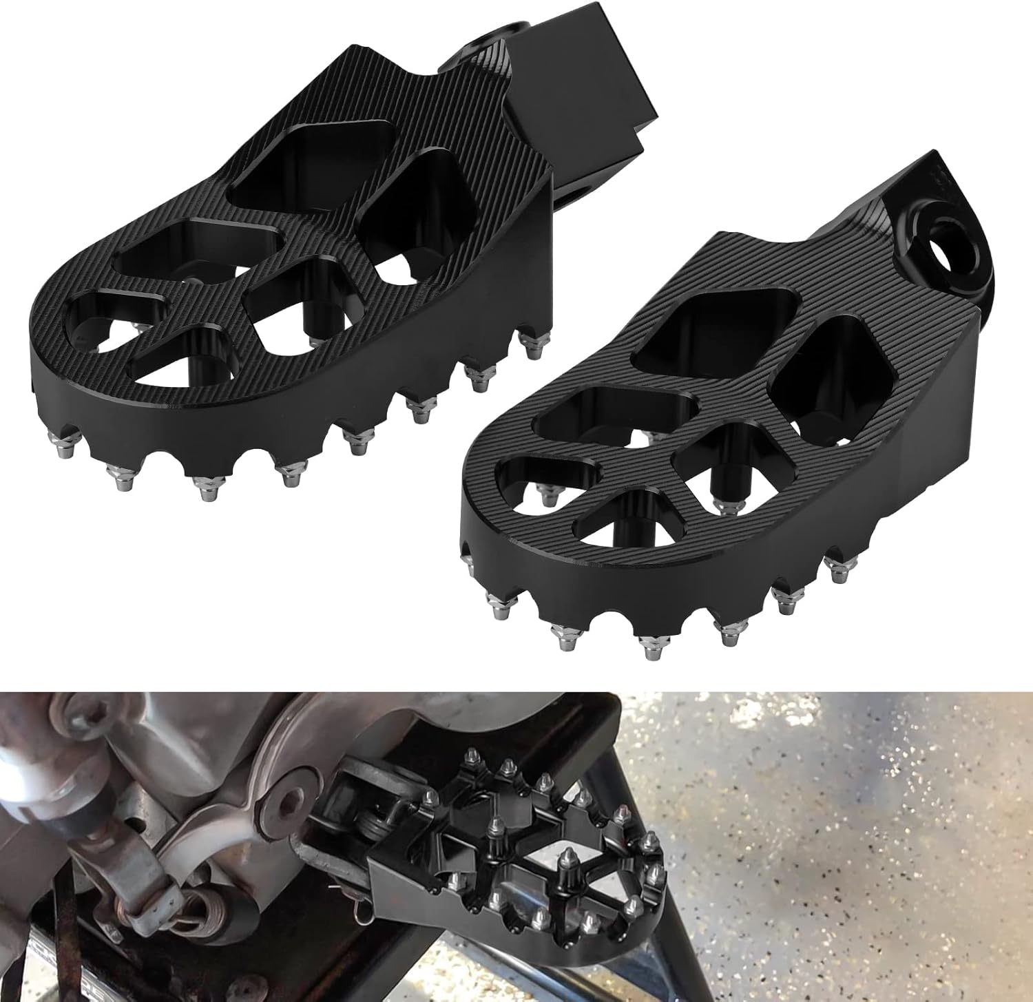 LKV Motorcycle Footpegs Dirt Bike Rest Pedal Foot Pegs Compatible with KTM 65-1290 SX SXF EXC EXCF XC XCF XCW - Blue image number 3