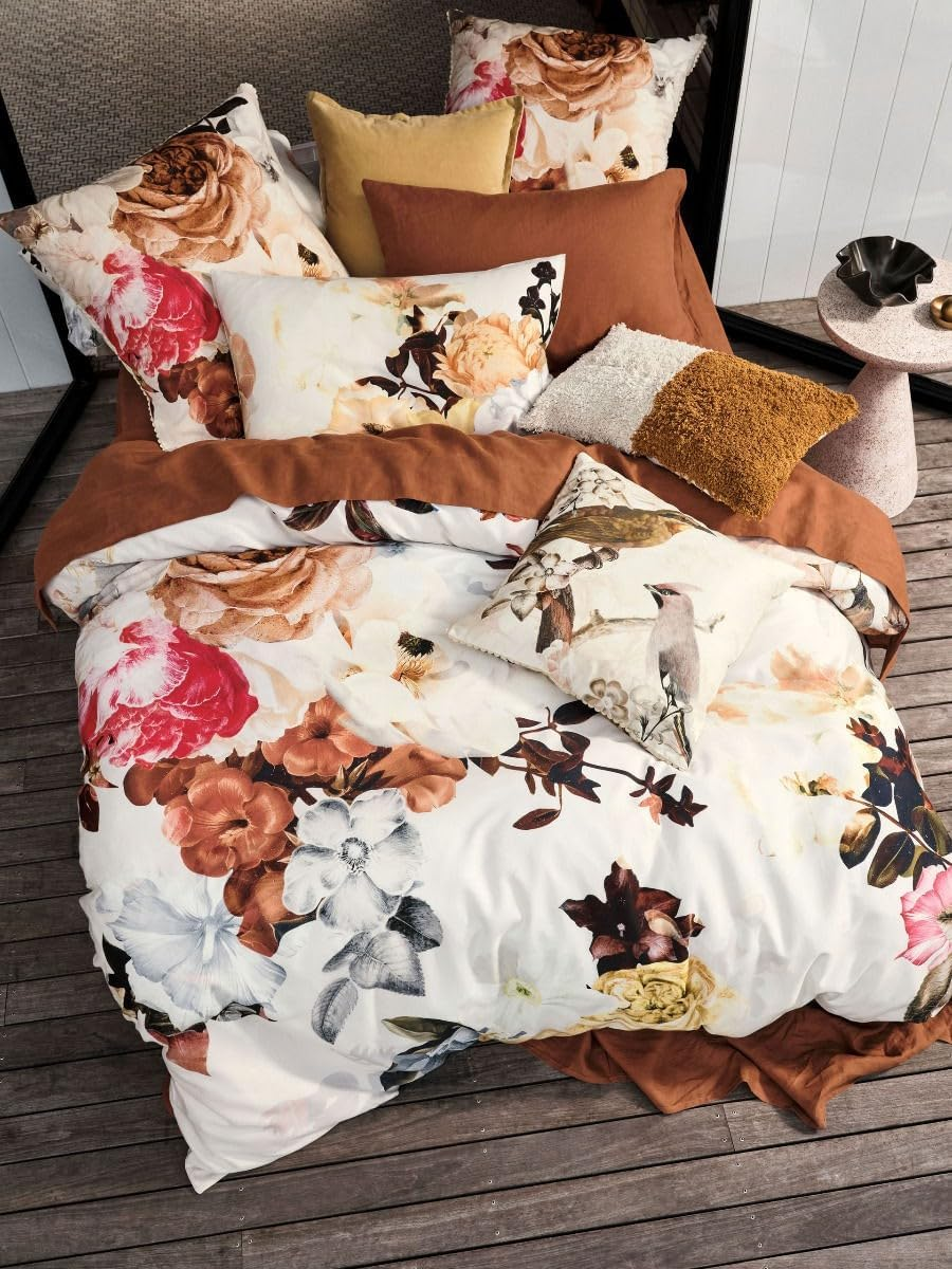 Linen House Primavera Quilt Cover Set, Caramel, Double Bed image number 2