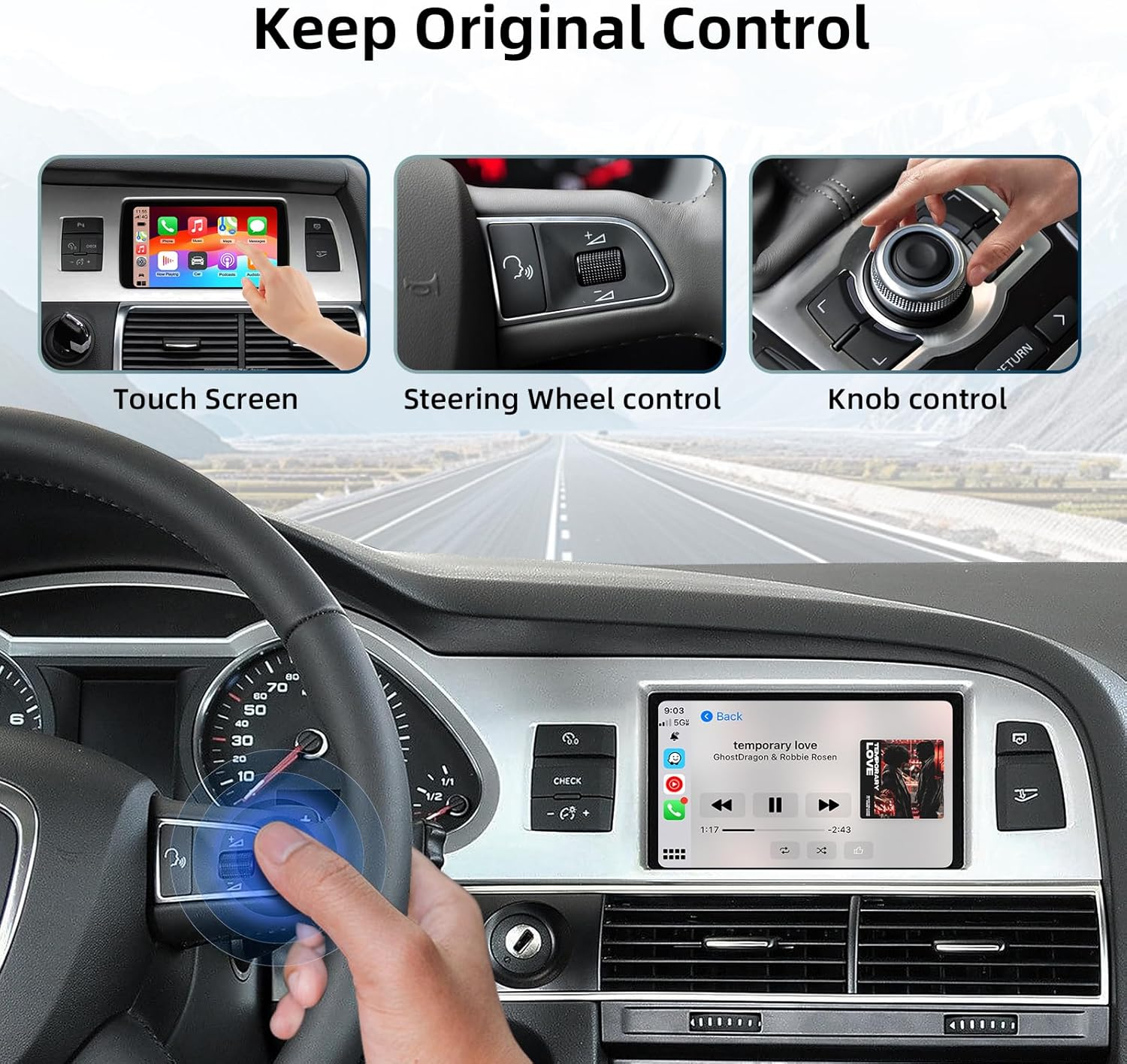 ANYFAR Decoder Adapter Fits 2009-2015 Audi Vehicles A6 & Q7 with MMI 3G System, Supports Wireless Carplay/Android Auto/Voice Control/Mirror Link/Camera/Usb Drive/Navigation Etc image number 3