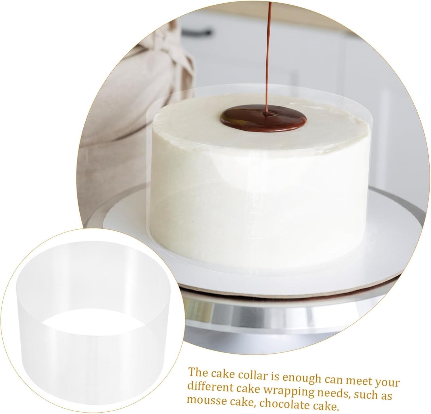 Sheets Edible Cake Decorations Self-Adhesive Cake Collars for DIY Baking Versatile image number 4